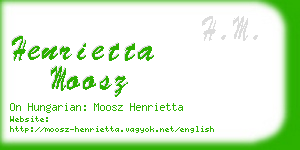 henrietta moosz business card